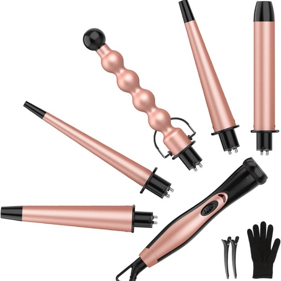 Bestope Other - BESTOPE Rose Gold 5 in 1 Curling Wand Set